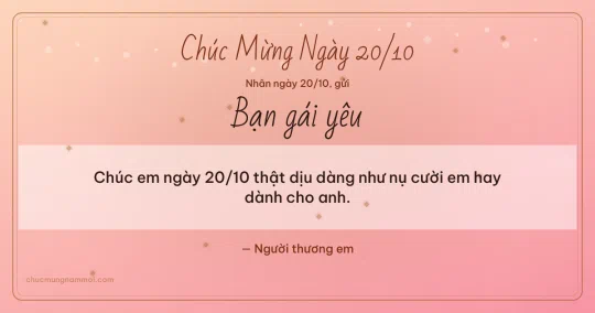 Thiệp ngày 20/10 cho bạn gái: Kim tuyến lãng mạn trên nền hồng san hô