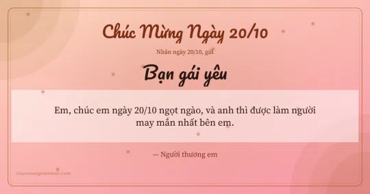 Thiệp ngày 20/10 cho bạn gái: Vòng đồng tâm trên nền hồng san hô