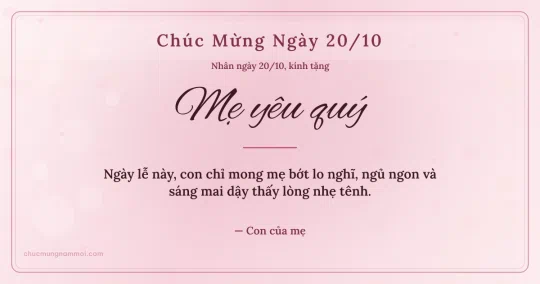 Thiệp ngày 20/10 cho mẹ: Trái tim hồng trang nhã trên nền hồng phấn nước
