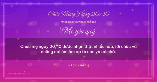Thiệp ngày 20/10 cho mẹ: Hoa sim sang trọng