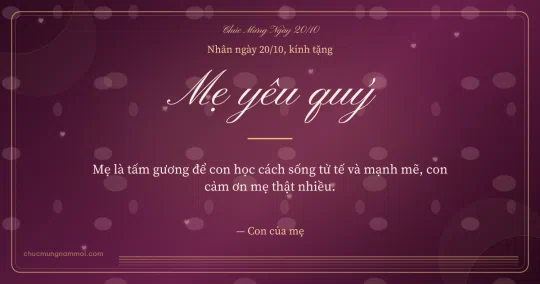 Thiệp ngày 20/10 cho mẹ: Trái tim hồng và sọc mảnh trên nền rượu vang