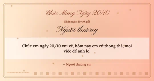 Thiệp ngày 20/10: Ô vuông nhỏ tặng người yêu