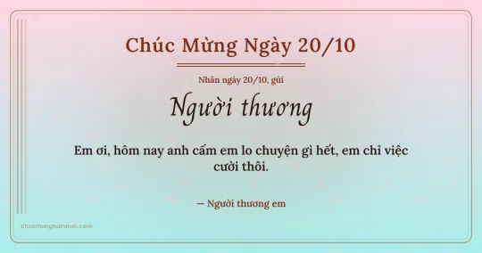 Thiệp ngày 20/10 cho người yêu: Trái tim hồng và sọc dọc trên nền xanh pha hồng