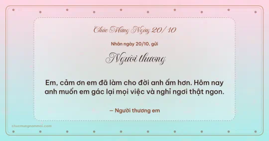 Thiệp ngày 20/10 cho người yêu: Trái tim hồng và hạt chấm trên nền xanh pha hồng