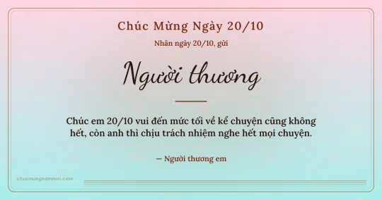 Thiệp ngày 20/10 cho người yêu: Sọc mảnh trên nền xanh pha hồng