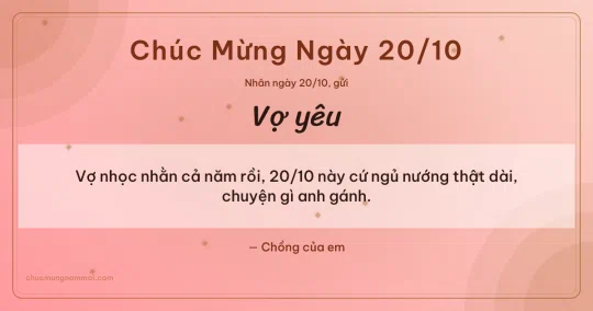 Thiệp ngày 20/10 cho vợ: Kim tuyến và vòng đồng tâm trên nền hồng phấn