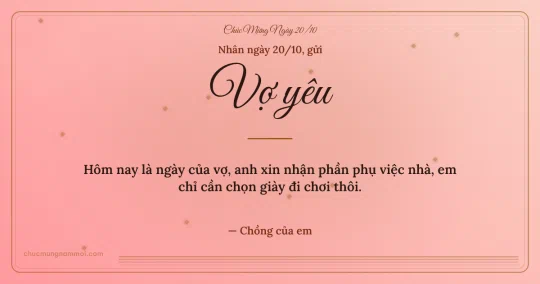 Thiệp ngày 20/10: Sọc mảnh tặng vợ