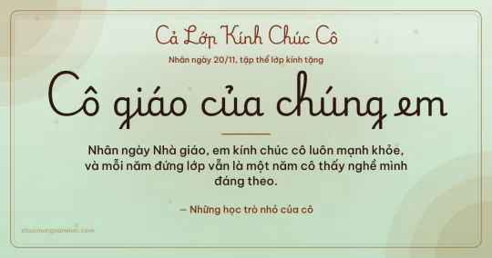 Thiệp ngày 20/11 cho cả lớp: Sao băng tặng cô, kiểu 17