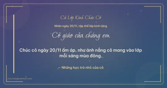 Thiệp ngày 20/11 cho cả lớp: Đêm hội rạng rỡ