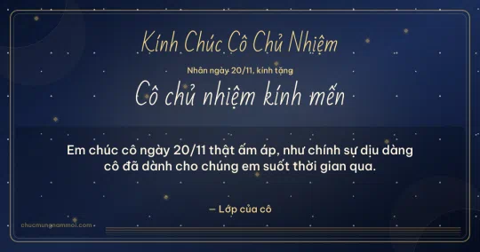 Thiệp ngày 20/11: Sọc mảnh tặng cô chủ nhiệm
