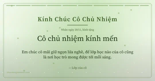 Thiệp cho cô chủ nhiệm: Kim tuyến ngày 20/11, kiểu 31