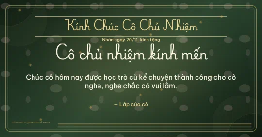 Thiệp cho cô chủ nhiệm: Sọc mảnh ngày 20/11, kiểu 20