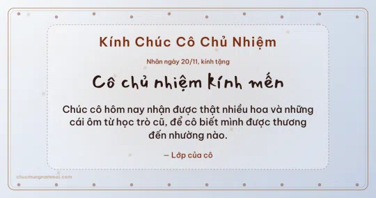 Thiệp ngày 20/11: Hạt chấm tặng cô chủ nhiệm