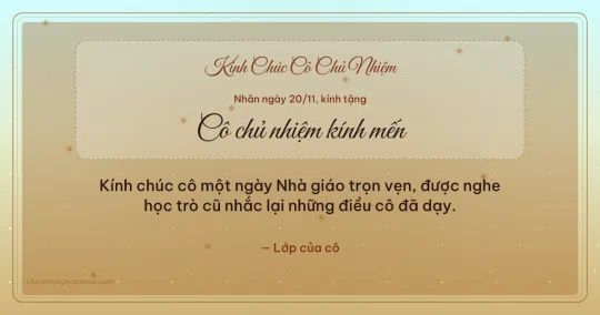 Thiệp ngày 20/11: Mai vàng rạng rỡ tặng cô chủ nhiệm