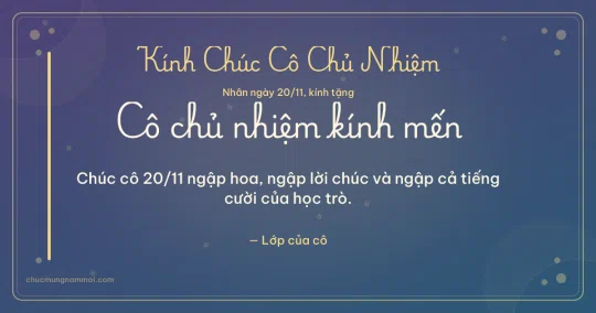 Thiệp ngày 20/11 cho cô chủ nhiệm: Đêm hội trang nhã, kiểu 20