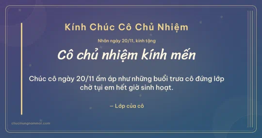 Thiệp ngày 20/11 cho cô chủ nhiệm: Đêm hội ấm áp, kiểu 16