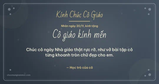 Thiệp ngày 20/11 cho cô giáo: Bong bóng rạng rỡ trên nền xanh đá