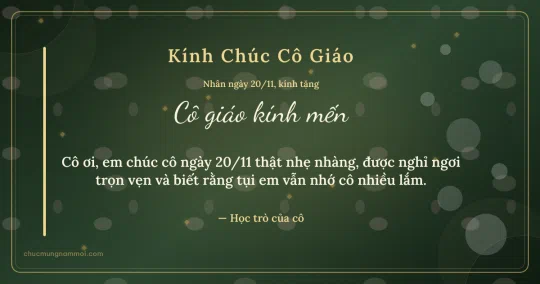 Thiệp cho cô giáo: Bong bóng ngày 20/11, kiểu 6