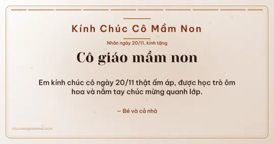 Thiệp ngày 20/11 cho cô giáo mầm non: Bong bóng và chuỗi chấm trên nền giấy dó