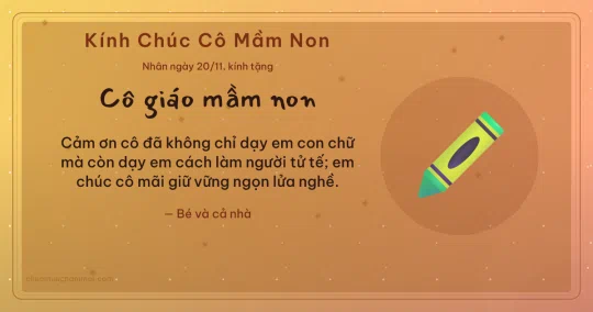 Thiệp cho cô giáo mầm non: Bút sáp màu và kim tuyến ngày 20/11
