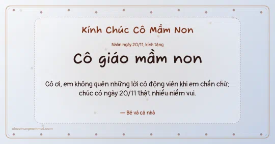 Thiệp ngày 20/11: Hạt chấm tặng cô giáo mầm non