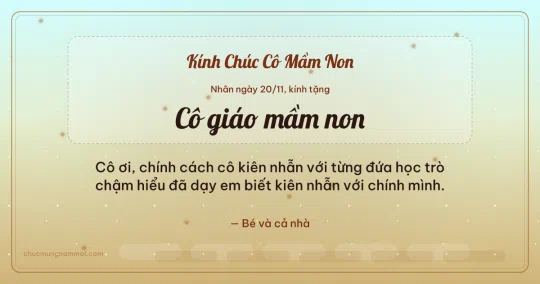 Thiệp ngày 20/11 cho cô giáo mầm non: Mai vàng rạng rỡ, kiểu 23