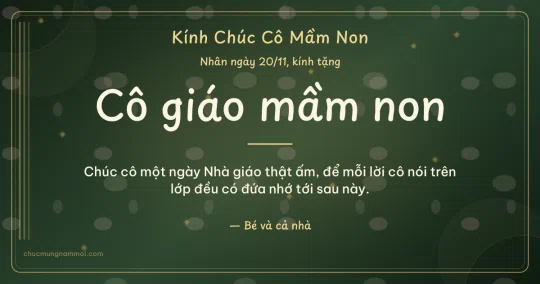 Thiệp cho cô giáo mầm non: Sọc dọc ngày 20/11, kiểu 47