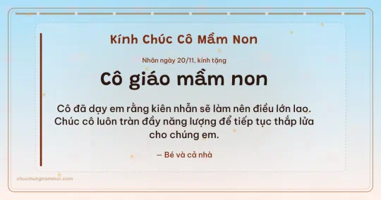 Thiệp cho cô giáo mầm non: Kim tuyến vàng và chuỗi chấm ngày 20/11