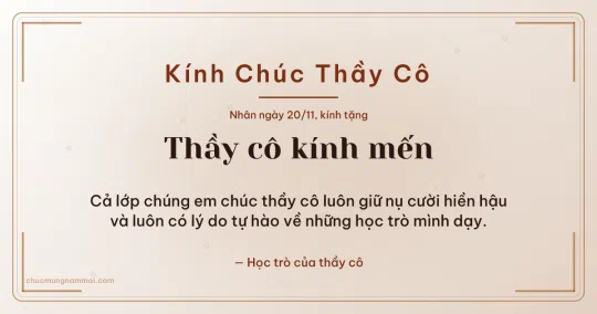 Thiệp ngày 20/11: Giấy dó sang trọng tặng thầy cô