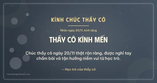 Thiệp cho thầy cô: Đá xanh ngày 20/11