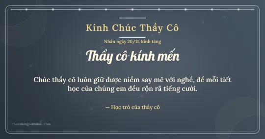Thiệp ngày 20/11 cho thầy cô: Đá xanh rạng rỡ, kiểu 3