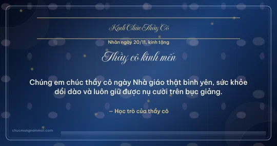 Thiệp cho thầy cô: Kim tuyến vàng và sọc mảnh ngày 20/11