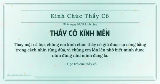 Thiệp cho thầy cô: Sọc mảnh ngày 20/11, kiểu 21