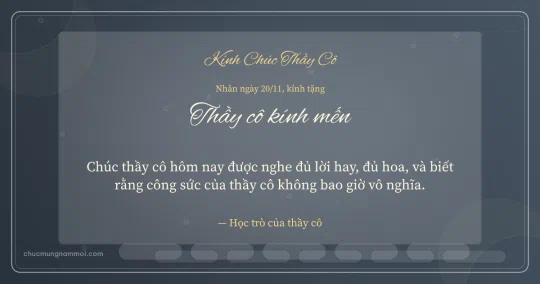 Thiệp ngày 20/11 cho thầy cô: Sóng nước và bong bóng