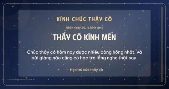 Thiệp cho thầy cô: Sọc dọc ngày 20/11, kiểu 32