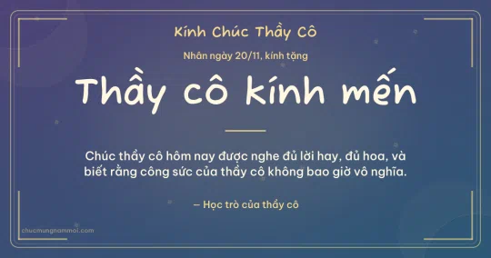 Thiệp ngày 20/11 cho thầy cô: Đêm hội ấm áp, kiểu 5