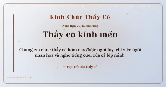 Thiệp ngày 20/11 cho thầy cô: Sao băng và chuỗi chấm trên nền sương bạc