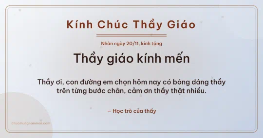 Thiệp cho thầy giáo: Sao băng ngày 20/11, kiểu 32