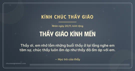 Thiệp ngày 20/11 cho thầy giáo: Đá xanh trang nhã, kiểu 16