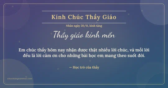 Thiệp ngày 20/11 cho thầy giáo: Đêm hội ấm áp, kiểu 17