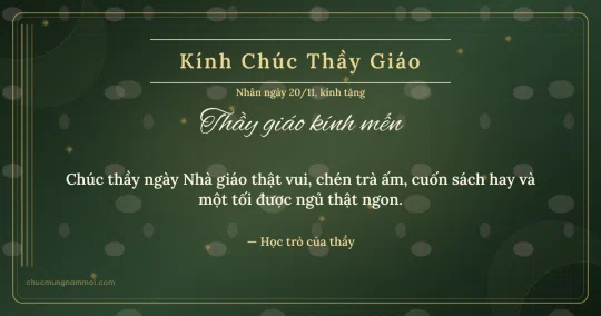 Thiệp cho thầy giáo: Sọc dọc ngày 20/11, kiểu 52