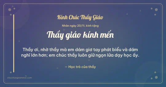 Thiệp ngày 20/11 cho thầy giáo: Chấm nhỏ và sao băng trên nền xanh tím