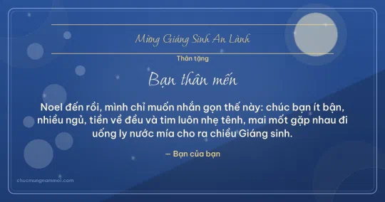 Thiệp Giáng sinh cho bạn bè: Bong bóng đêm Noel
