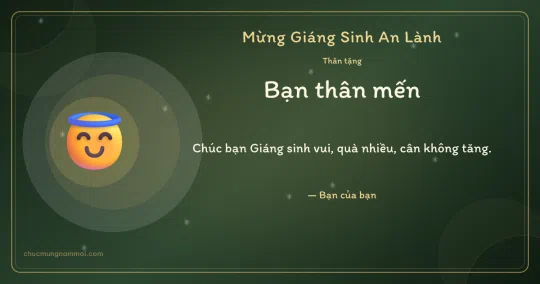 Thiệp Giáng sinh cho bạn bè: Thiên thần nhỏ đêm Noel