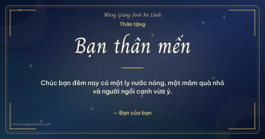 Thiệp Giáng sinh cho bạn bè: Tuyết rơi và hàng cây