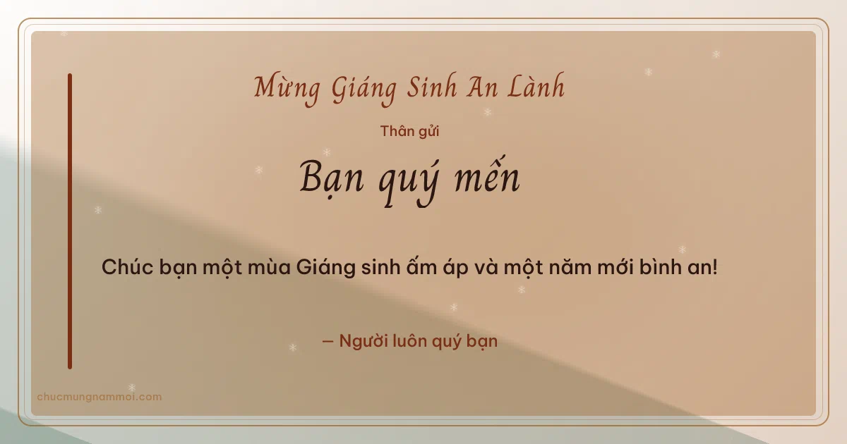 Thiệp Giáng sinh: Tuyết rơi đêm Noel trên nền giấy dó. Chúc bạn một mùa Giáng sinh ấm áp và một năm mới bình an! (Bản ngang)