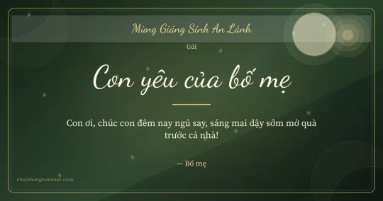 Thiệp Giáng sinh: Tuyết rơi tặng con