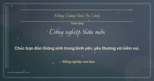 Thiệp Giáng sinh cho đồng nghiệp: Tuyết rơi trên nền xanh đá