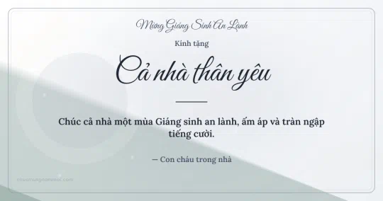 Thiệp Giáng sinh cho gia đình: Tuyết rơi tặng cả nhà