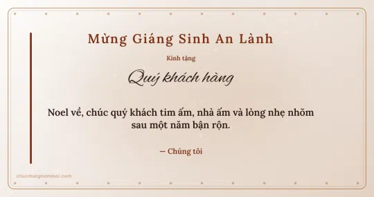 Thiệp Giáng sinh cho khách hàng: Tuyết rơi và chấm tròn trên nền giấy dó